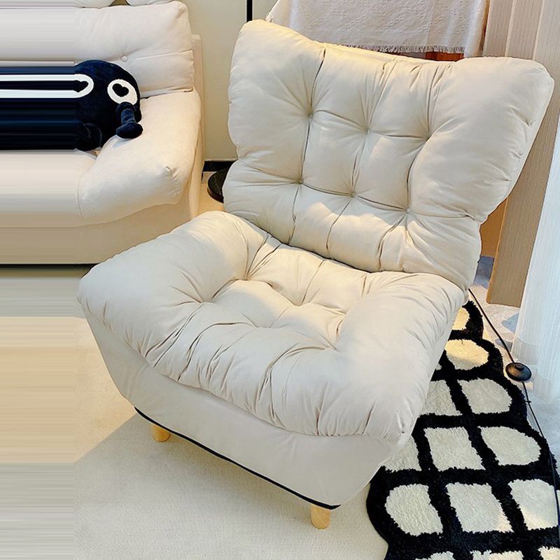 Scandinavian Tufted Single Recliner Chair Wooden Manual Recliner Chair with Footrest Clearhalo 'Chairs & Seating' 'furn' 'furn_recliners' 'Furniture' 'Living Room Furniture' 'Recliners' 1200x1200_81765d14-2660-4794-8d72-ecbe3ca73c8b