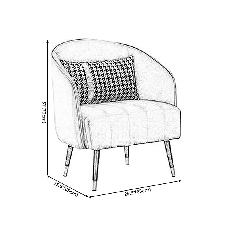 Barrel Accent Chair 25.59" L x 25.59" W x 31.10" H Basic Four Leg Barrel Chair Clearhalo 'Accent Chairs' 'accent_chairs' 'Chairs & Seating' 'furn' 'furn_accent_chairs' 'Furniture' 'Living Room Furniture' 1200x1200_81766107-3d93-498b-89b9-aedee08c621b