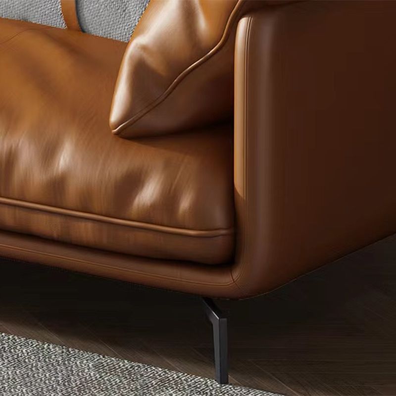 Asiento de cojines de almohada de almohada de la sala de estar de cuero genuino contemporánea asientos