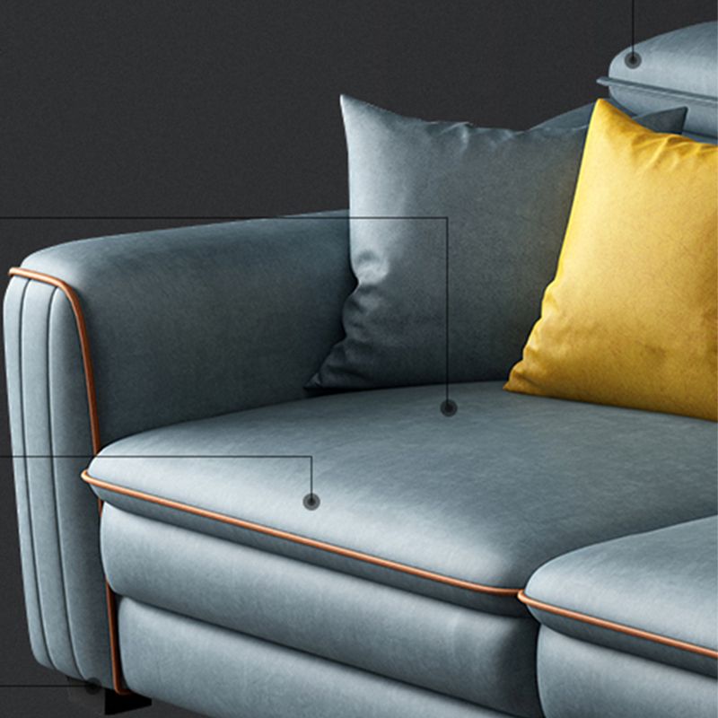 35.43"H Modern Cushion Back Sectional Faux Leather Square Arm Sofa and Chaise Clearhalo 'furn' 'furn_sectionals' 'Furniture' 'furniture_sectionals' 'Living Room Furniture' 'Sectionals' 1200x1200_8176eb66-9d2a-445e-a857-c2e3629346b7