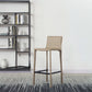 Modern Bar-stool Leather Counter Bar Stool with Metal Legs for Kitchen Clearhalo 'Bar Furniture' 'Bar Stools' 'bar_stools' 'furn' 'furn_bar_stools' 'Furniture' 'furniture_bar_stools' 'Kitchen & Dining Furniture' 1200x1200_81775fa7-81e8-4ae0-9f78-b06a8cabb507