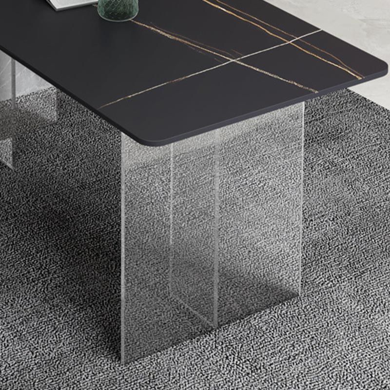 Stone Top Dining Table Rectangle Contemporary Dining Table with Double Pedestal Base Clearhalo ' dining_table' 'Dining Tables & Seating' 'Dining Tables' 'furn' 'furn_dining_table' 'Furniture' 'furniture_dining_table' 'Kitchen & Dining Furniture' 'kitchen&dining_furn' 'kitchen' 'kitchen_dining_table' 1200x1200_8177e3ee-3b8d-47ae-af1a-6b82f4580550