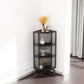 Industrial Curio Cabinet Metal Glass Doors Storage Cabinet with Legs for Living Room Clearhalo 'Display & China Cabinets' 'display_china_cabinets' 'furn' 'furn_display_china_cabinets' 'Furniture' 'Kitchen & Dining Furniture' 1200x1200_81781226-3e30-4db6-b4a2-01959b834ef3
