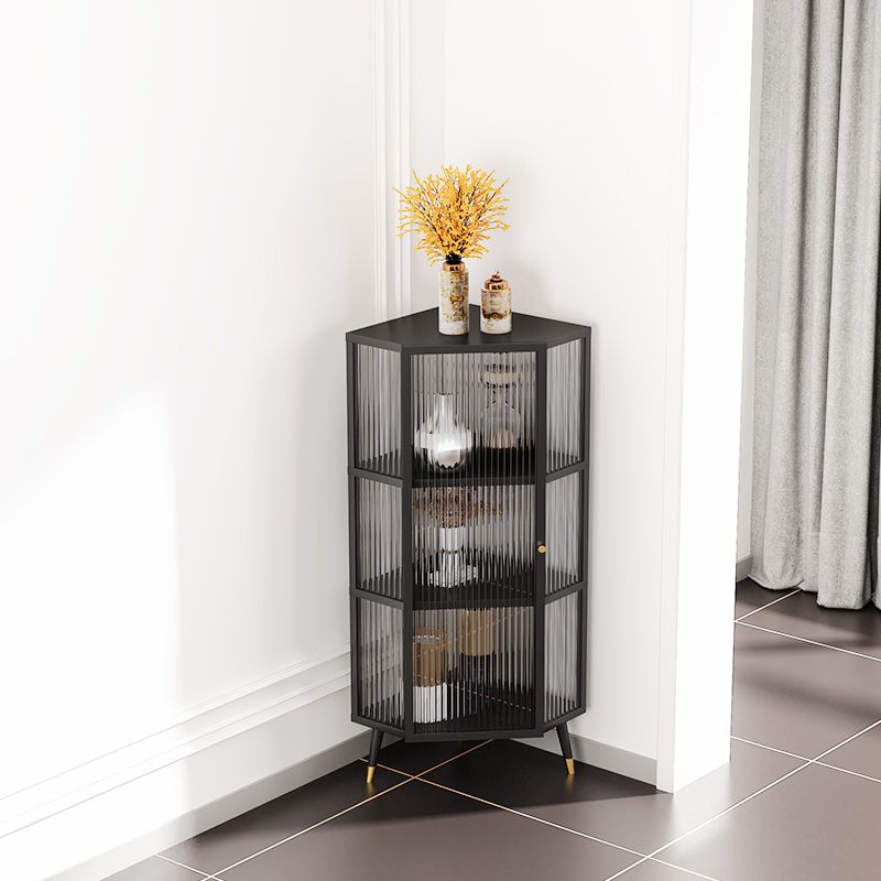 Industrial Curio Cabinet Metal Glass Doors Storage Cabinet with Legs for Living Room Clearhalo 'Display & China Cabinets' 'display_china_cabinets' 'furn' 'furn_display_china_cabinets' 'Furniture' 'Kitchen & Dining Furniture' 1200x1200_81781226-3e30-4db6-b4a2-01959b834ef3