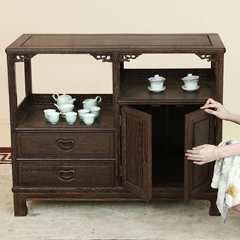 Gabinetes de servidor de madera de 2 cajones modernos incluidos para la sala de estar