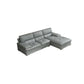 Upholstered Armrest Cushioned Back Sponge Padded Sofa Bed Grey/yellow Sofa Clearhalo 'furn' 'furn_sectionals' 'Furniture' 'Living Room Furniture' 'Sectionals' 1200x1200_817a4e23-e672-4242-b861-6ceb0f925568