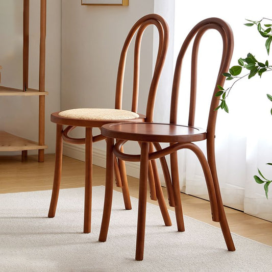 Tropical Style Wood Dining Armless Chair Rattan Patio Dining Side Chair Clearhalo ' kitchen&dining_furn' 'Dining Chairs' 'Dining Tables & Seating' 'dining_chair' 'furn' 'furn_dining_chair' 'Furniture' 'furniture_dining_chair' 'Kitchen & Dining Furniture' 'kitchen' 1200x1200_817c56f1-c94b-4a73-b611-e742b2dea1ef