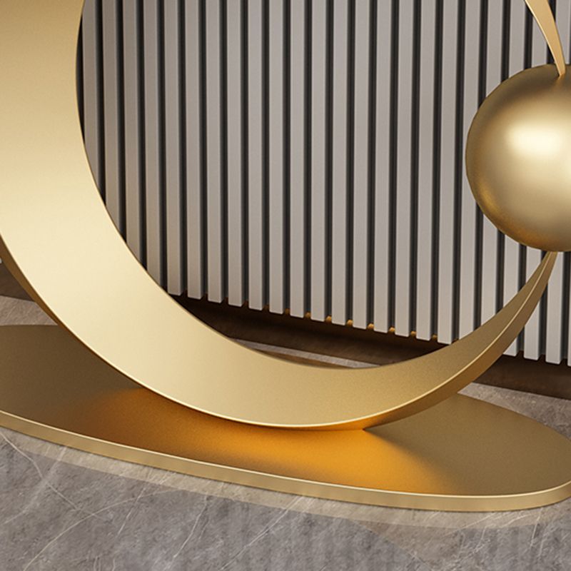 Contemporary Console Accent Table Antique Finish Console Sofa Table in Stone Clearhalo 'Console Tables' 'console_tables' 'Entry & Mudroom Furniture' 'furn' 'furn_console_tables' 'Furniture' 1200x1200_817dea07-75f5-44ee-8f38-2bf0f9f745aa