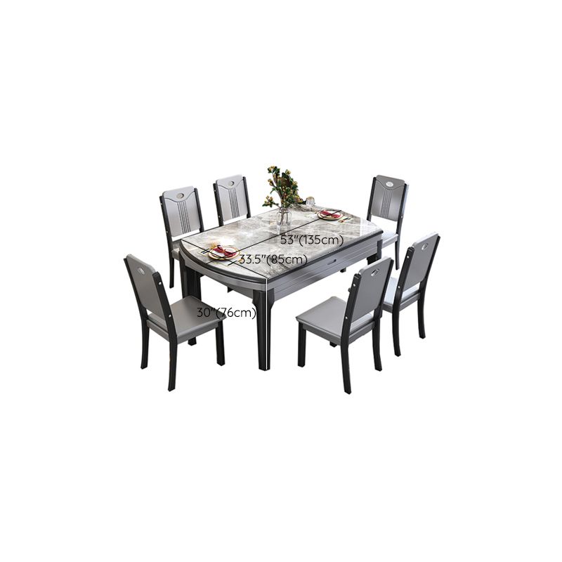 センターストーンダイニングテーブルセット7ピースキッチン用ダイニングセット