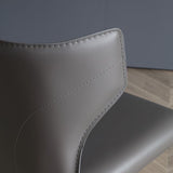 Wingback Armless Dining Chairs Modern Faux Leather Side Chair