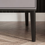 Comodino in legno massiccio mobile contemporaneo con 2 cassetti