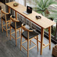 Solid Wood Bar Height Table Natural Rectangle Counter Height Table