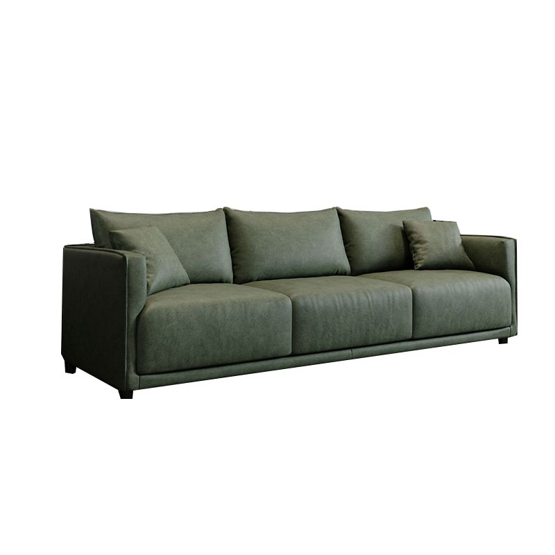 Faux Leather Sofa 29.52" D x 29.52" H Square Arm Sofa for Living Room Clearhalo 'furn' 'furn_sofas' 'Furniture' 'furniture_sofas' 'Living Room Furniture' 'Sofa' 'sofas' 1200x1200_818010cb-9ff4-4dee-900c-c05c2ba25e9d