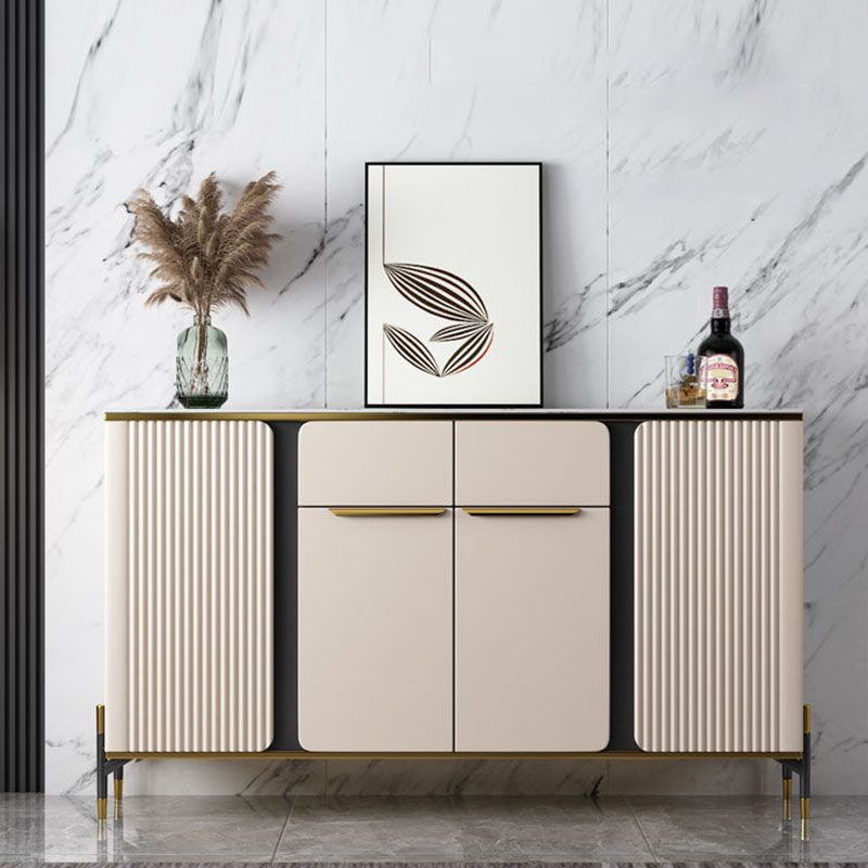 Modernism Sideboard 2 Drawers Server Cabinet with Storage for Dining Room Clearhalo 'buffet_sideboard' 'Buffets & Sideboards' 'furn' 'furn_buffet_sideboard' 'Furniture' 'Kitchen & Dining Furniture' 1200x1200_81805d40-d54c-4d9d-8b4b-e92227e7b268