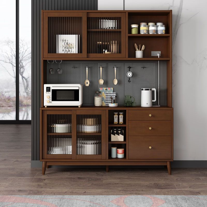 Modern Wood Sideboard Table Open Storage Cabinets Included for Living Room Clearhalo 'buffet_sideboard' 'Buffets & Sideboards' 'furn' 'furn_buffet_sideboard' 'Furniture' 'Kitchen & Dining Furniture' 1200x1200_8180ed04-62e6-487e-acd1-65f300cc0e94