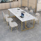 Rectangle Sintered Stone Top Office Desk Industrial Writing Desk for Office