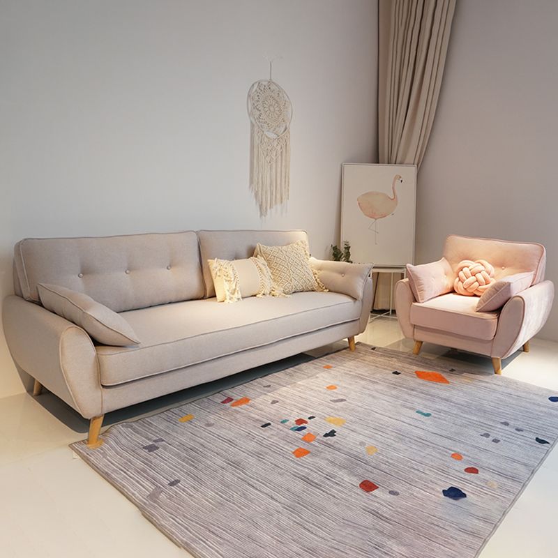 63.38 Inch Long Flared Arm Sofa Contemporary Standard Sofa for Living Room