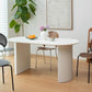 Oval Double Pedestal Modern Dining Table Fixed Table with Solid Wood Clearhalo 'Dining Tables & Seating' 'Dining Tables' 'dining_table' 'furn' 'furn_dining_table' 'Furniture' 'furniture_dining_table' 'Kitchen & Dining Furniture' 'kitchen' 'kitchen_dining_table' 1200x1200_81822aef-f586-4354-b411-26f541941d06