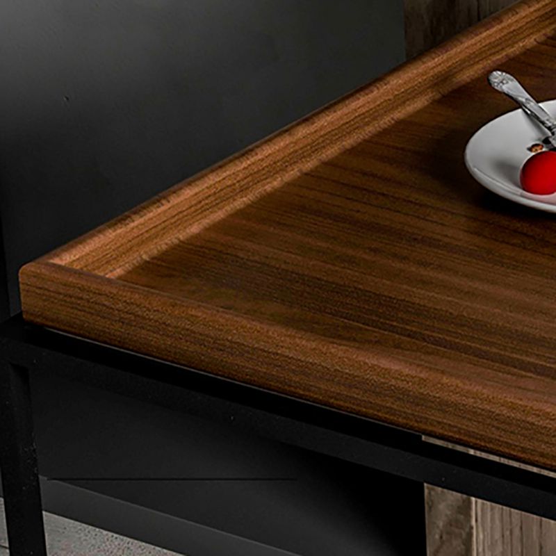 Tavolino moderno in legno tavolino rettangolare a forma di cocktail pieghevole
