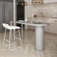 Table de bar industrielle à double piédestal sans table de bar en bois pour le salon