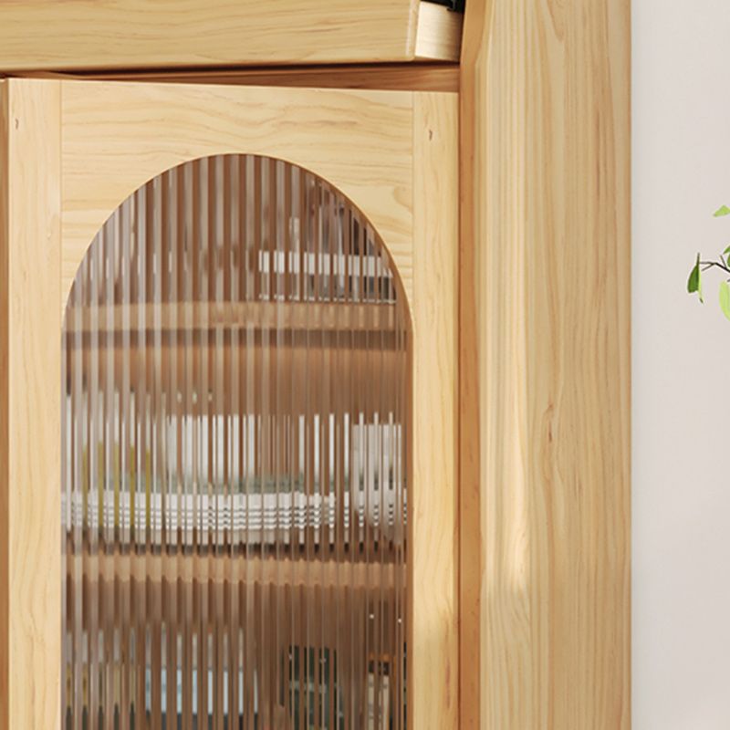 Sideboard per interni in legno da pranzo in legno chiaro moderno con gambe