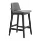 Contemporary Low Back Indoor Armless Bar Stool with Backrest