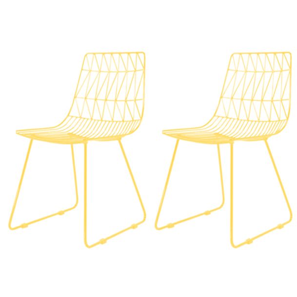 Contemporary Style Cross Back Chair Metal Dining Chair for Indoor