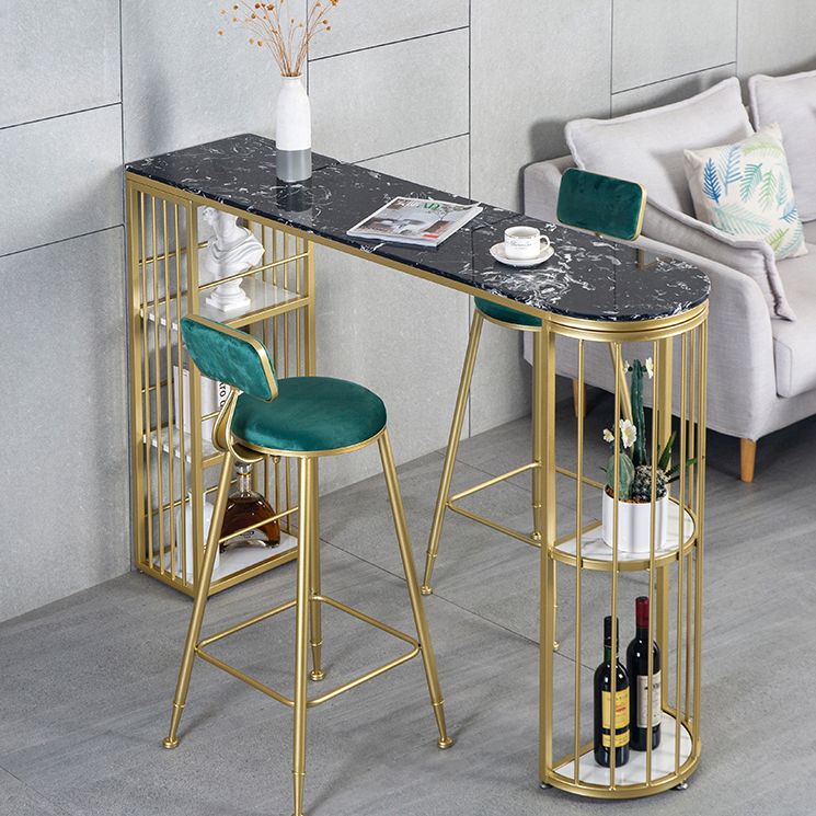 Rectangle Stone Bar Dining Table Traditional Luxury Bar Table with Sled Base Clearhalo 'Bar Furniture' 'Bar Tables' 'bar_tables' 'furn' 'furn_bar_tables' 'Furniture' 'furniture_bar_tables' 'Kitchen & Dining Furniture' 1200x1200_8188babe-85e6-4795-924c-84f7e797f730