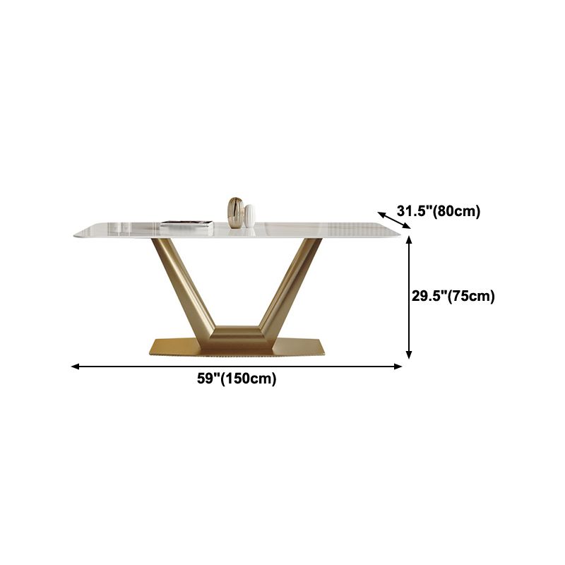 Traditional Luxury Rectangle Dining Site Table Stainless Steel Dinette Table Clearhalo ' dining_table' 'Dining Tables & Seating' 'Dining Tables' 'furn' 'furn_dining_table' 'Furniture' 'furniture_dining_table' 'Kitchen & Dining Furniture' 'kitchen&dining_furn' 'kitchen' 'kitchen_dining_table' 1200x1200_818b53b4-9b1d-4d36-9f08-95b8d14945bb