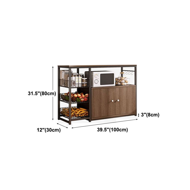 Modern Style Sideboard Metal Open Storage Sideboard for Kitchen Dining Room Clearhalo 'buffet_sideboard' 'Buffets & Sideboards' 'furn' 'furn_buffet_sideboard' 'Furniture' 'Kitchen & Dining Furniture' 1200x1200_818cba52-0147-46cc-b00c-2f79df3a186e