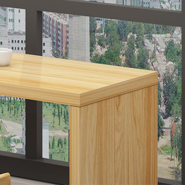 Table du bistrot en bois massif rectangle Table de pub moderne avec un double piédestal de nature