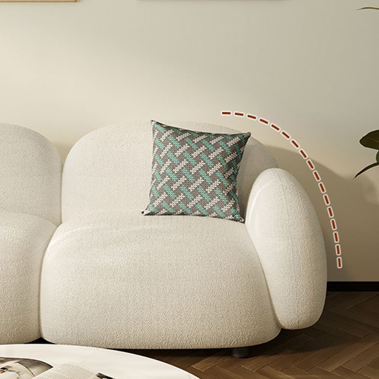 Vierkante arm bank moderne stijl faux leer en wol standaard bank