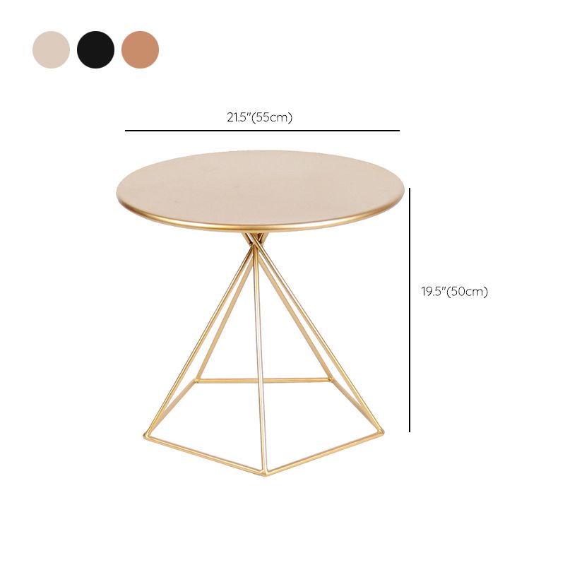 Metal Round Coffee Table Dia 21.65" inch Frame Cocktail Table Clearhalo 'Coffee & Accent Tables' 'Coffee Tables' 'coffee_tables' 'furn' 'furn_coffee_tables' 'Furniture' 'Living Room Furniture' 1200x1200_818e5734-8e1e-4a94-9735-08a65d2806e9