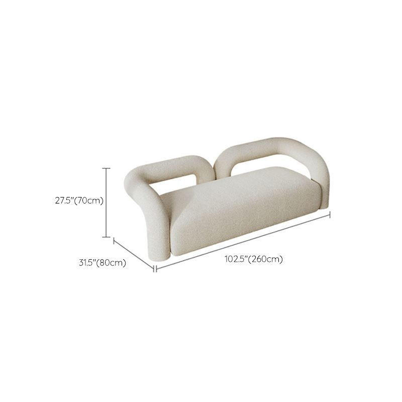 Cuscini bianchi di divano scandinavo smoking braccio soggiorno in tessuto divano in tessuto