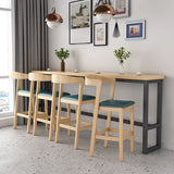 Contemporary Low Back Bar stool PU Leather Counter Bar Stool with 4 Legs