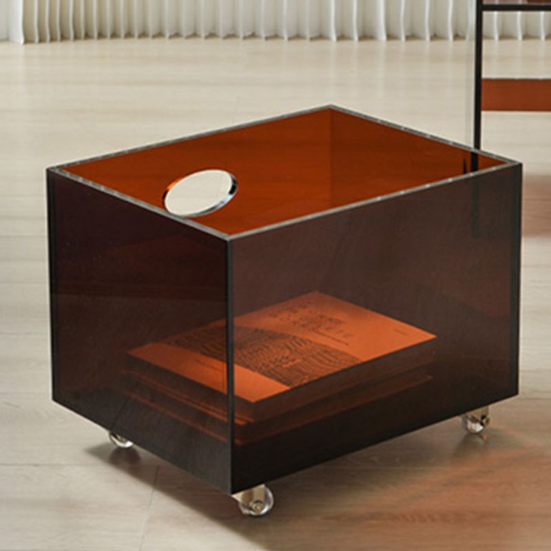 Tavolo d'angolo contemporaneo da 12 "tavolo acrilico con archiviazione