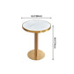 23.6-inch Traditional Luxury Table Dining Metal Pedestal Table Clearhalo ' dining_table' 'Dining Tables & Seating' 'Dining Tables' 'furn' 'furn_dining_table' 'Furniture' 'furniture_dining_table' 'Kitchen & Dining Furniture' 'kitchen&dining_furn' 'kitchen' 'kitchen_dining_table' 1200x1200_8190987f-a778-4225-8b60-af91c2f6edfe