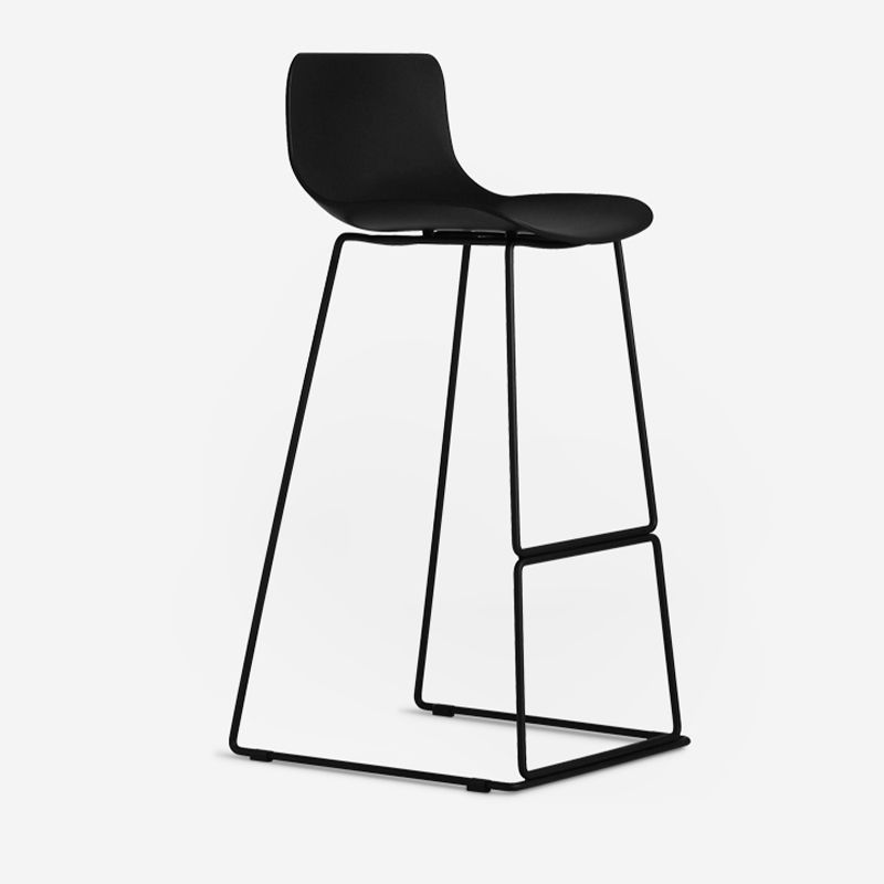 Modern Style Plastic Armless Stools Low Back Counter Stools with Metal Base Clearhalo 'Bar Furniture' 'Bar Stools' 'bar_stools' 'furn' 'furn_bar_stools' 'Furniture' 'furniture_bar_stools' 'Kitchen & Dining Furniture' 1200x1200_81959df6-6e53-4b8d-8739-fa1f14c99249