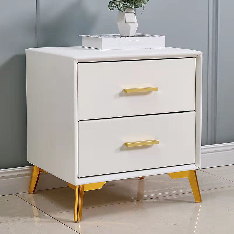 20'' Tall Glam Accent Table Nightstand 2-Drawer Plates Bed Nightstand with Legs Clearhalo 'Bedroom Furniture' 'furn' 'furn_night_stand' 'Furniture' 'night_stand' 'Nightstands' 1200x1200_8196d742-2ab2-4030-8f6d-659aa628856d