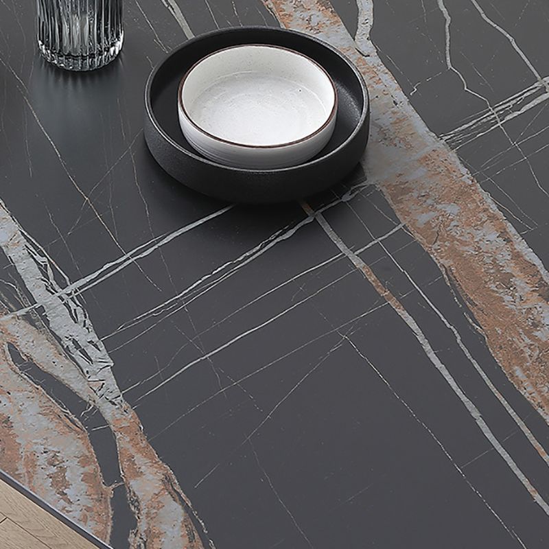 Tavolo da pranzo rettangolo di pietra nera moderna tavolo da pranzo per cucina