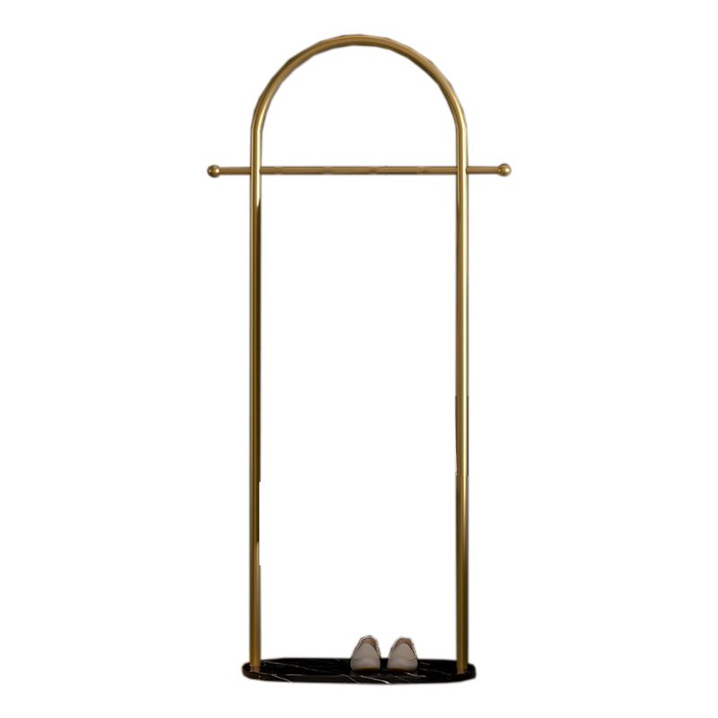 Glam Metallic Copper Kleiderbügel freistehender Marmorbasis Metallic -Katastar für Wohnzimmer