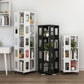 Open Back Bookshelf Modern Metal Geometric Rotatable Bookcase
