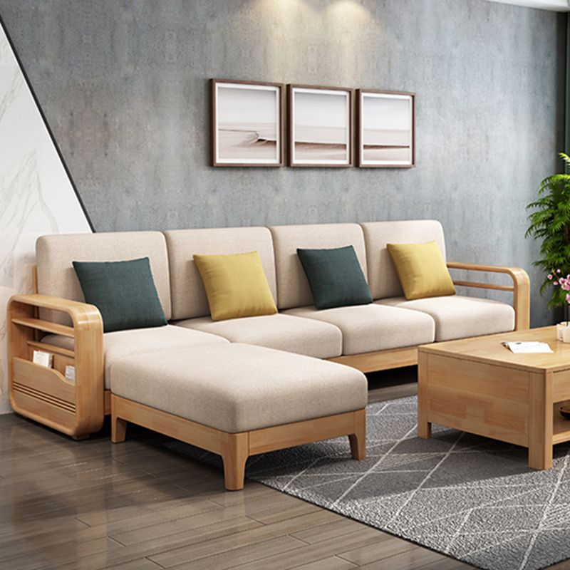 Sezioni di stoccaggio reversibili in tessuto di divano sezionale contemporaneo