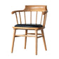 Contemporary Windsor Back Arm Chairs Leather Dining Chairs for Home