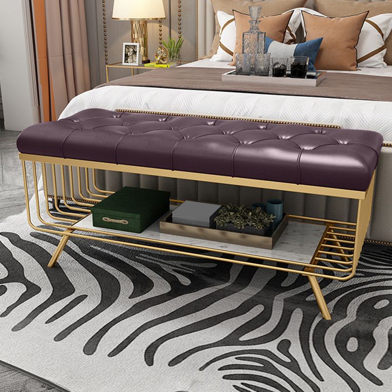 Glam 14" W Seating Bench Cushioned Solid Color Entryway and Bedroom Bench Clearhalo 'Benches' 'Chairs & Seating' 'furn' 'furn_benches' 'Furniture' 'Living Room Furniture' 1200x1200_819a06bf-a6a3-4001-9a7a-886caabf4823