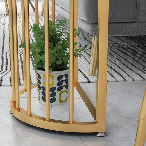 Modern Bar Dining Table with Shelves Iron Base Bar Height Cocktail Table Clearhalo 'Bar Furniture' 'Bar Tables' 'bar_tables' 'furn' 'furn_bar_tables' 'Furniture' 'furniture_bar_tables' 'Kitchen & Dining Furniture' 'kitchen&dining_furn' 'kitchen' 1200x1200_819b0261-9484-43f1-a83a-1b328044f418