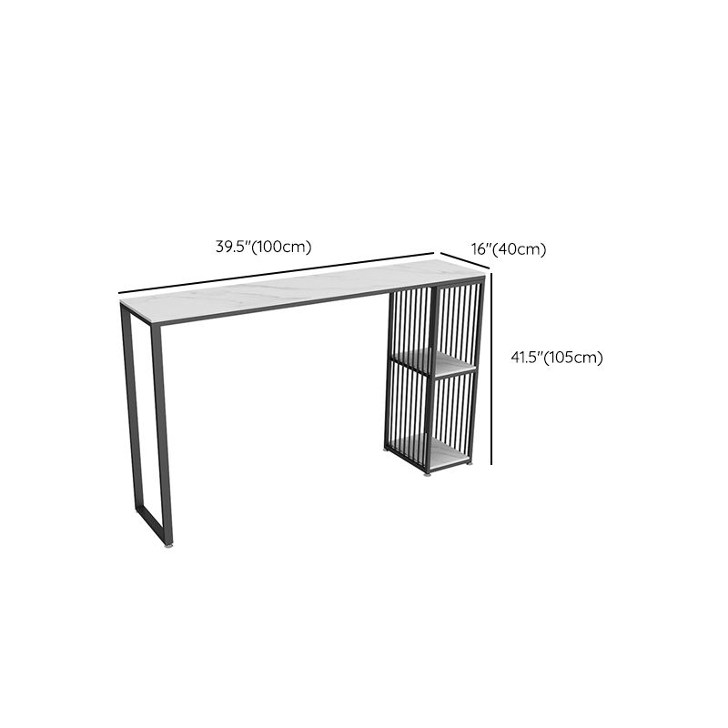 Modern Style Rectangle Stone Bar Height Pub Table for Living Room Clearhalo 'Bar Furniture' 'Bar Tables' 'bar_tables' 'furn' 'furn_bar_tables' 'Furniture' 'Kitchen & Dining Furniture' 1200x1200_819b66f2-08d5-4577-8e0c-bd48882b32c5
