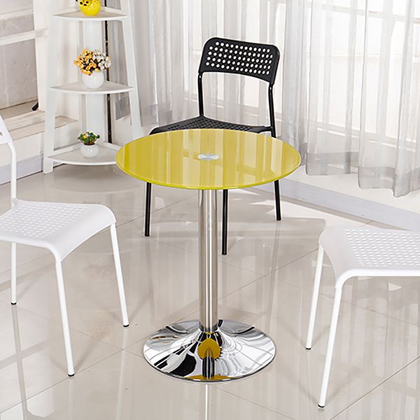 Modern Style Glass Kitchen Dining Room Table Round Table with Tulip Base Clearhalo ' dining_table' 'Dining Tables & Seating' 'Dining Tables' 'furn' 'furn_dining_table' 'Furniture' 'furniture_dining_table' 'Kitchen & Dining Furniture' 'kitchen&dining_furn' 'kitchen' 'kitchen_dining_table' 1200x1200_819be444-f43d-41ae-8dcc-0fa3c941a808