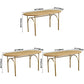 Contemporary Dining Table Oval Solid Wood Table with Metallic Four-leg Clearhalo ' dining_table' 'Dining Tables & Seating' 'Dining Tables' 'furn' 'furn_dining_table' 'Furniture' 'furniture_dining_table' 'Kitchen & Dining Furniture' 'kitchen&dining_furn' 'kitchen' 'kitchen_dining_table' 1200x1200_819c2c55-32f9-4df9-95bc-d9209967aaf5