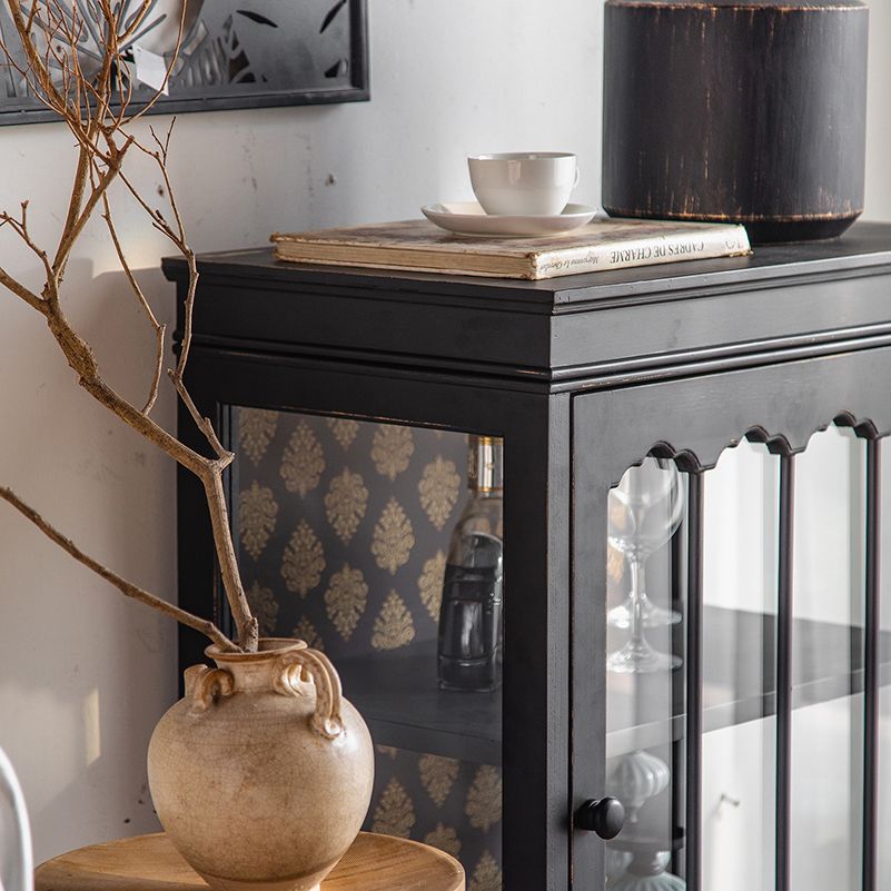 Curio tradizionale Curio Curio Armadietto Porte in vetro a buffet con porte